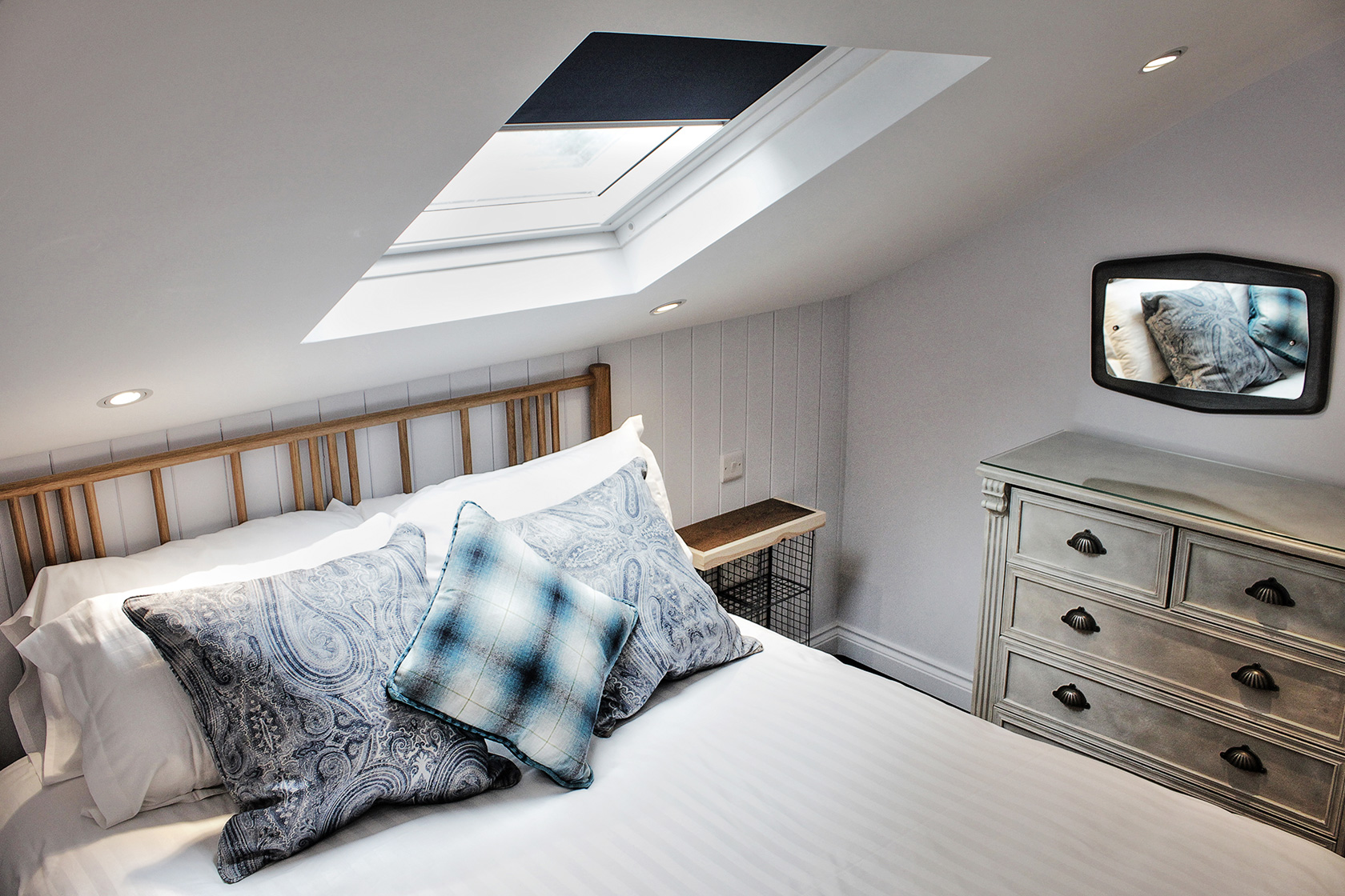Inside the loft guest bedroom close to Kendal in the Lake District